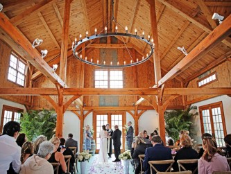 Ceremony inside the barn, North Island Photo